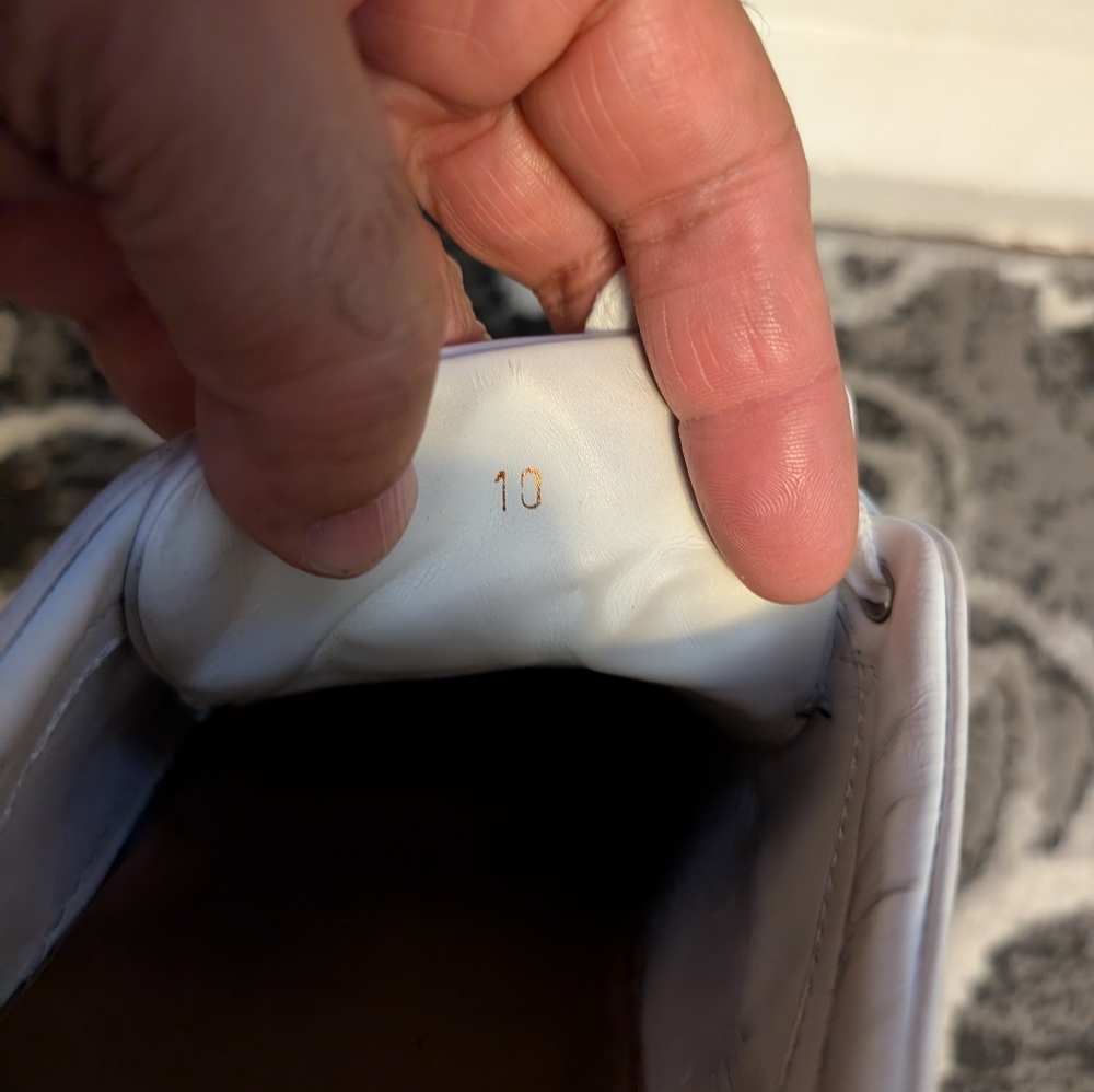Good Man Men's White Leather Sneakers size 10 - Picture 6 of 8